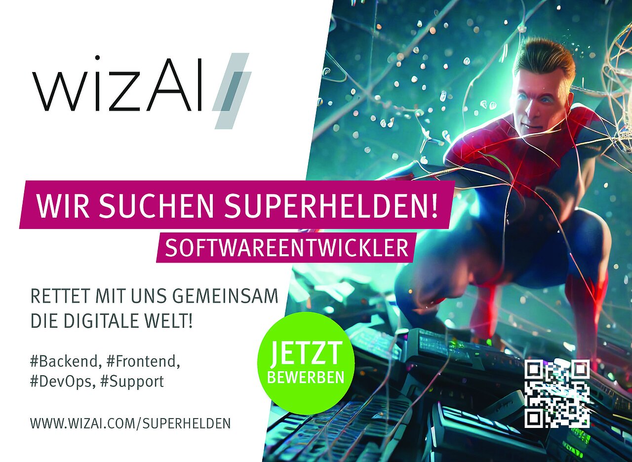 Plakatmotiv von wizAI zur Personalgewinnung