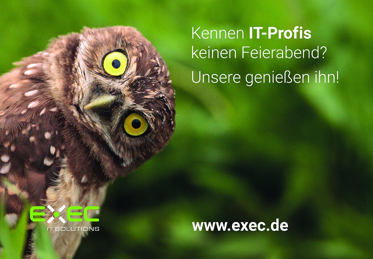 Plakatmotiv von EXEC IT SOLUTIONS zur Personalsuche