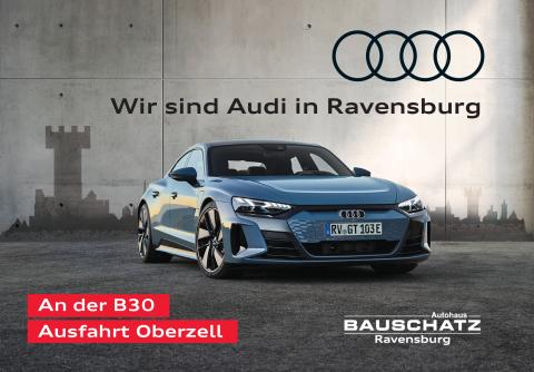 Plakatmotiv vom Autohaus Bauschatz Ravensburg, das für Standort in Ravensburg wirbt